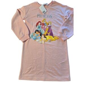 Disney Princess H&M Girls Dress Size 7 Years Long Sleeve Pink